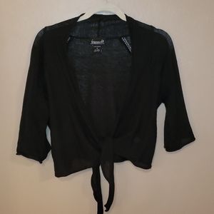 Black Tie Wrap Sweater